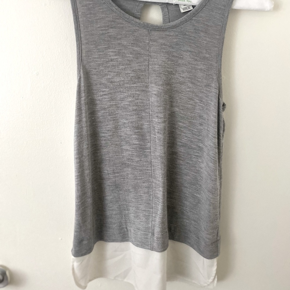 XS - SATIN TRIM J. CREW BLOUSE TANK TOP!